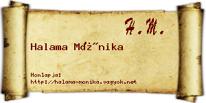 Halama Mónika névjegykártya